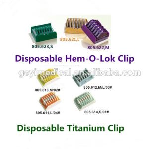 Polymer Ligation Clips Vinna með Hemolok Clip Applicator